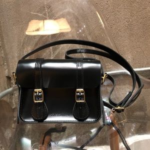 Dr. Martens 7” Kiev Black Leather Satchel
